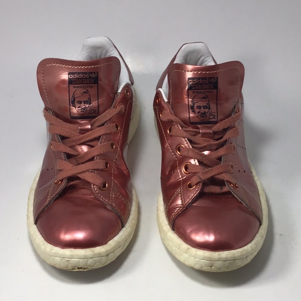 ADIDAS STAN SMITH BOOST PINK METALLIC BB0107 SNEAKERS SIZE 6 - Picture 3 of 13